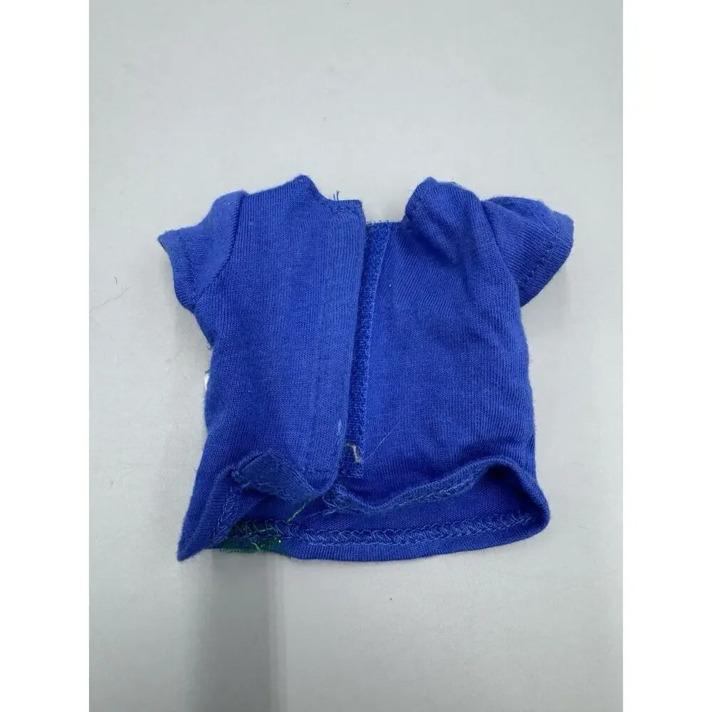 American Girl Wellie Wishers Camille MEET Outfit Blue Green Skirt Shirt Set